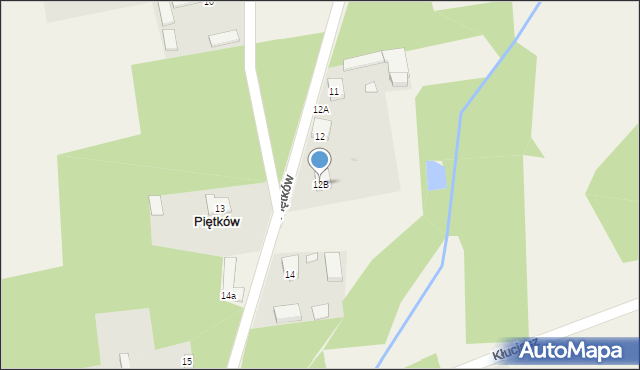 Piętków, Piętków, 12B, mapa Piętków