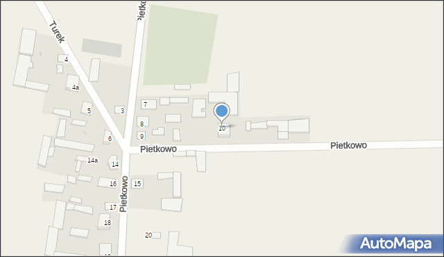 Pietkowo, Pietkowo, 10, mapa Pietkowo