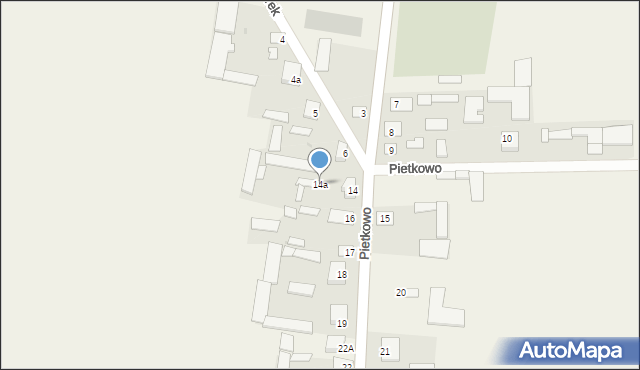 Pietkowo, Pietkowo, 14a, mapa Pietkowo