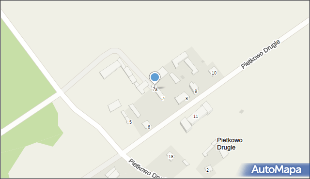 Pietkowo Drugie, Pietkowo Drugie, 7a, mapa Pietkowo Drugie