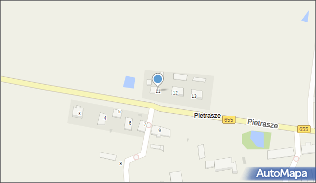 Pietrasze, Pietrasze, 11, mapa Pietrasze