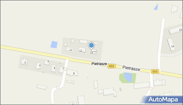 Pietrasze, Pietrasze, 13, mapa Pietrasze