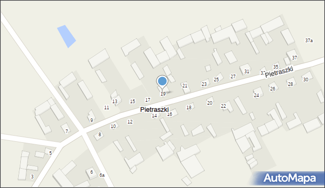 Pietraszki, Pietraszki, 19, mapa Pietraszki