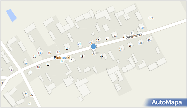 Pietraszki, Pietraszki, 20, mapa Pietraszki