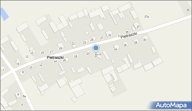 Pietraszki, Pietraszki, 22, mapa Pietraszki