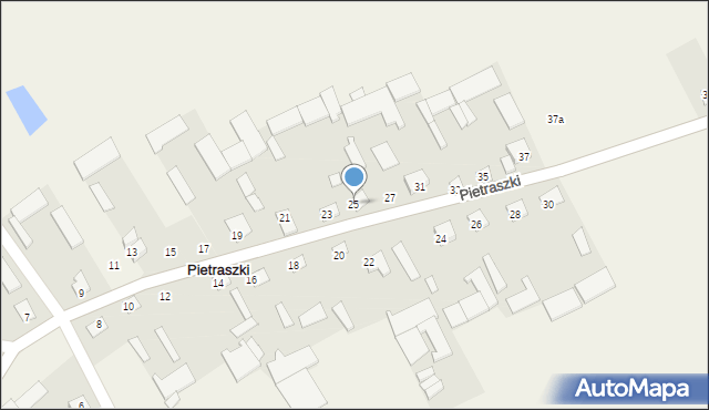 Pietraszki, Pietraszki, 25, mapa Pietraszki
