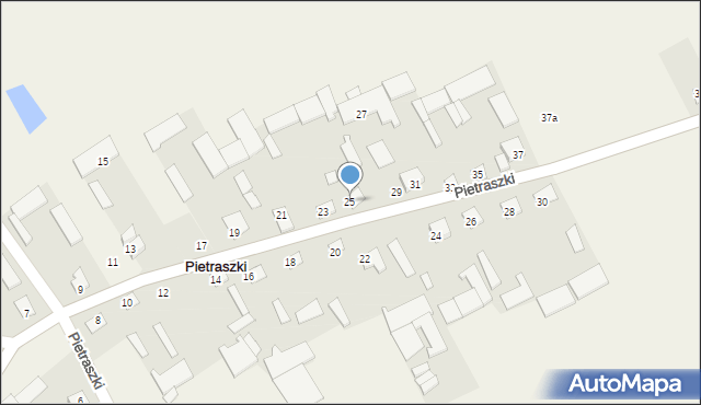 Pietraszki, Pietraszki, 25, mapa Pietraszki