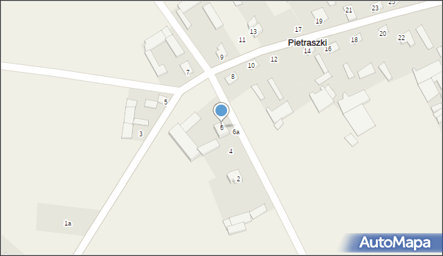 Pietraszki, Pietraszki, 6, mapa Pietraszki