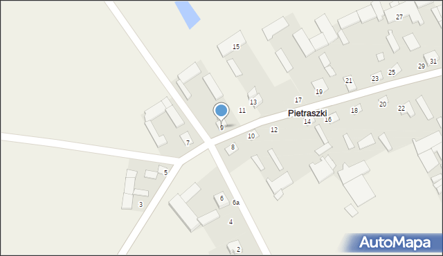 Pietraszki, Pietraszki, 9, mapa Pietraszki