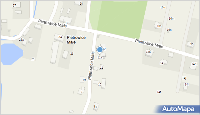 Pietrowice Małe, Pietrowice Małe, 11a, mapa Pietrowice Małe