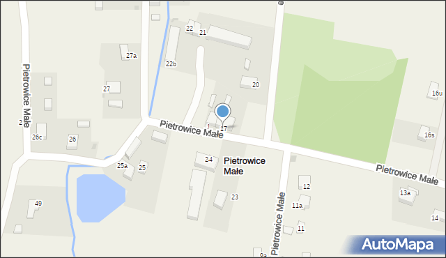 Pietrowice Małe, Pietrowice Małe, 17, mapa Pietrowice Małe