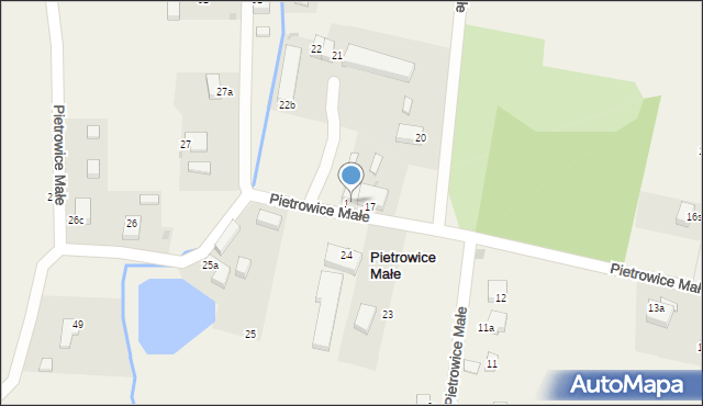 Pietrowice Małe, Pietrowice Małe, 17a, mapa Pietrowice Małe