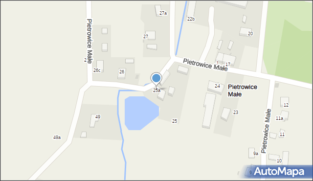 Pietrowice Małe, Pietrowice Małe, 25a, mapa Pietrowice Małe