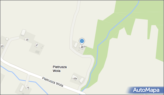 Pietrusza Wola, Pietrusza Wola, 48, mapa Pietrusza Wola