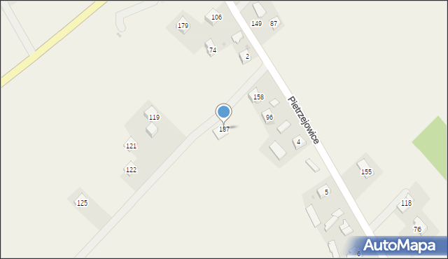 Pietrzejowice, Pietrzejowice, 187, mapa Pietrzejowice