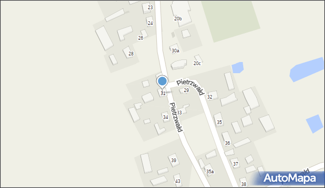 Pietrzwałd, Pietrzwałd, 31, mapa Pietrzwałd