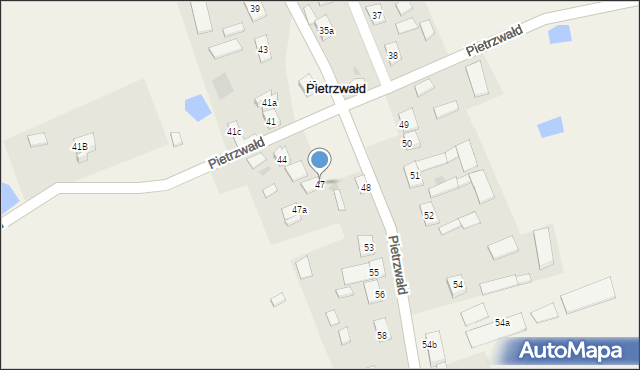 Pietrzwałd, Pietrzwałd, 47, mapa Pietrzwałd
