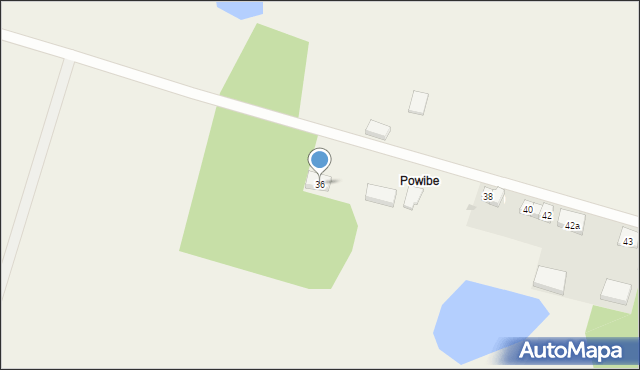 Pietrzwałd, Pietrzwałd, 36, mapa Pietrzwałd