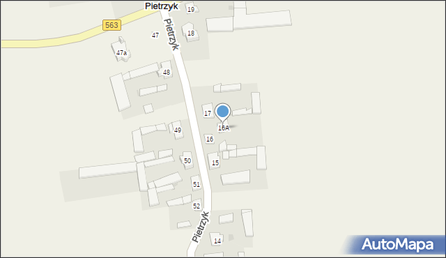 Pietrzyk, Pietrzyk, 16A, mapa Pietrzyk