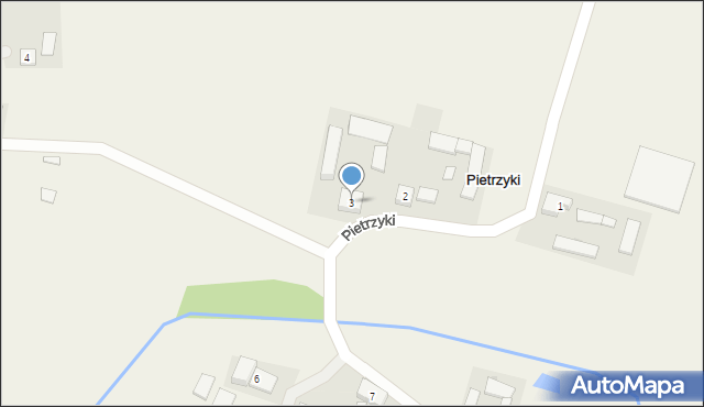 Pietrzyki, Pietrzyki, 3, mapa Pietrzyki