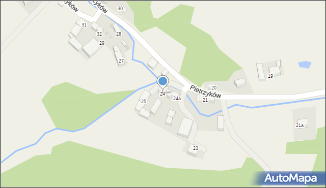 Pietrzyków, Pietrzyków, 24, mapa Pietrzyków