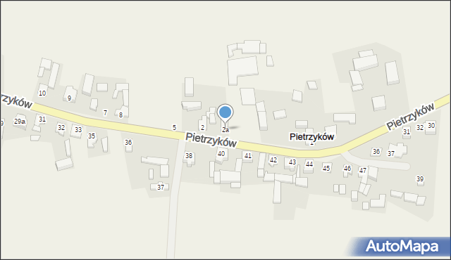 Pietrzyków, Pietrzyków, 2a, mapa Pietrzyków