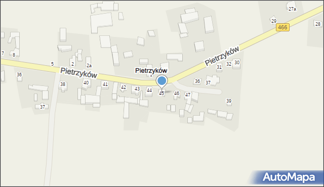 Pietrzyków, Pietrzyków, 45, mapa Pietrzyków