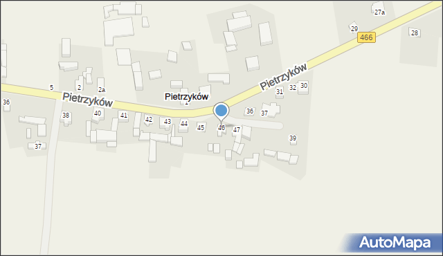 Pietrzyków, Pietrzyków, 46, mapa Pietrzyków