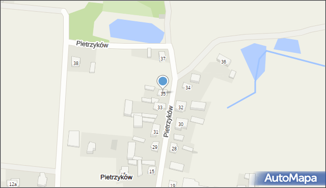 Pietrzyków, Pietrzyków, 35, mapa Pietrzyków