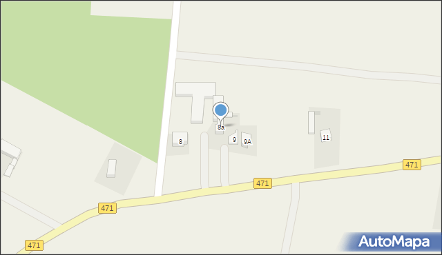 Pietrzyków, Pietrzyków, 8a, mapa Pietrzyków