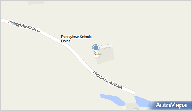 Pietrzyków-Kolonia, Pietrzyków-Kolonia, 21, mapa Pietrzyków-Kolonia