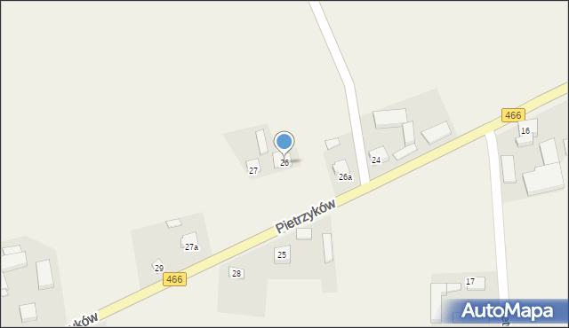 Pietrzyków-Kolonia, Pietrzyków-Kolonia, 26, mapa Pietrzyków-Kolonia