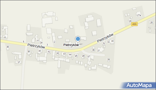 Pietrzyków-Kolonia, Pietrzyków-Kolonia, 40, mapa Pietrzyków-Kolonia