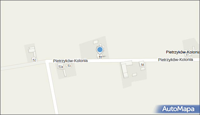 Pietrzyków-Kolonia, Pietrzyków-Kolonia, 55, mapa Pietrzyków-Kolonia