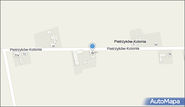 Pietrzyków-Kolonia, Pietrzyków-Kolonia, 56, mapa Pietrzyków-Kolonia