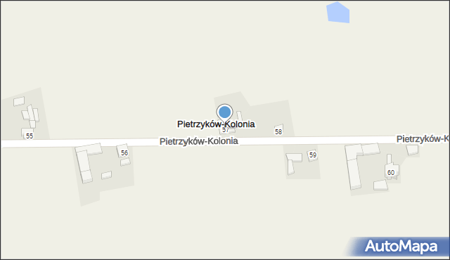 Pietrzyków-Kolonia, Pietrzyków-Kolonia, 57, mapa Pietrzyków-Kolonia