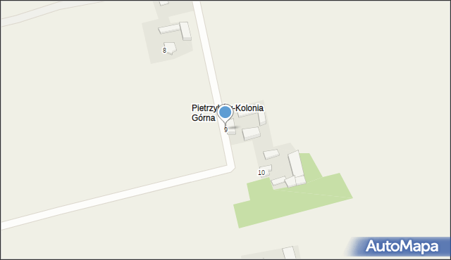 Pietrzyków-Kolonia, Pietrzyków-Kolonia, 9, mapa Pietrzyków-Kolonia