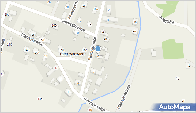 Pietrzykowice, Pietrzykowice, 6, mapa Pietrzykowice