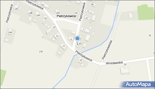 Pietrzykowice, Pietrzykowice, 8, mapa Pietrzykowice