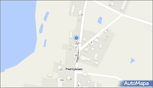 Pietrzykowo, Pietrzykowo, 27a, mapa Pietrzykowo