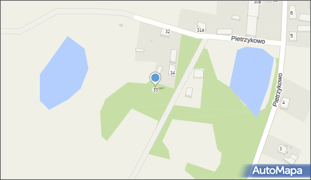 Pietrzykowo, Pietrzykowo, 33, mapa Pietrzykowo