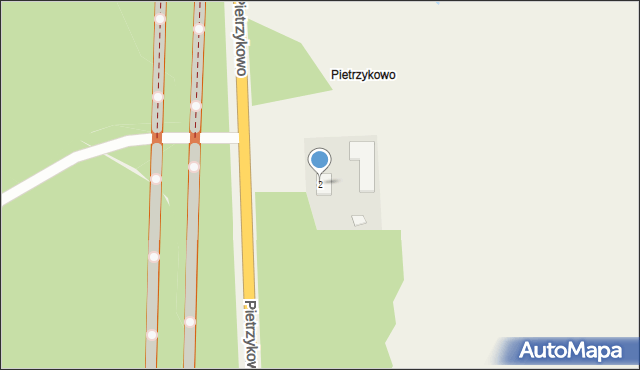 Pietrzykowo, Pietrzykowo, 2, mapa Pietrzykowo