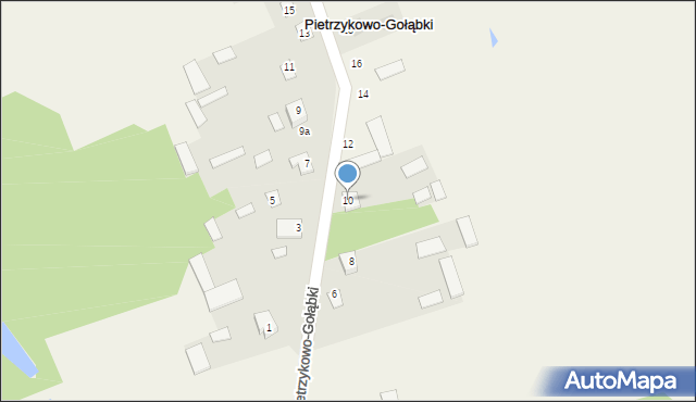 Pietrzykowo-Gołąbki, Pietrzykowo-Gołąbki, 10, mapa Pietrzykowo-Gołąbki