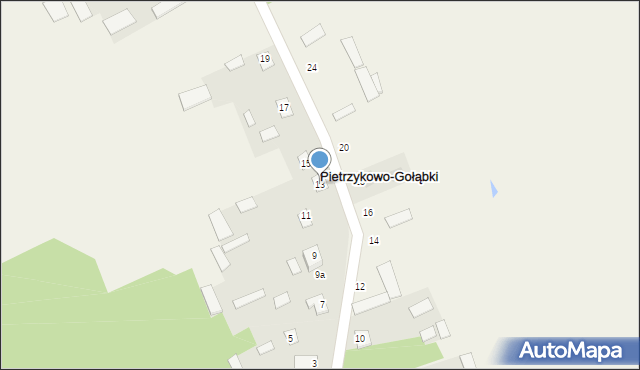 Pietrzykowo-Gołąbki, Pietrzykowo-Gołąbki, 13, mapa Pietrzykowo-Gołąbki