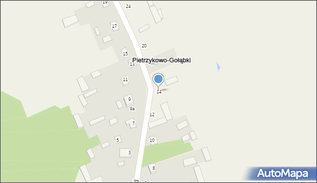 Pietrzykowo-Gołąbki, Pietrzykowo-Gołąbki, 14, mapa Pietrzykowo-Gołąbki