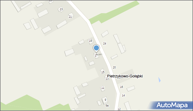 Pietrzykowo-Gołąbki, Pietrzykowo-Gołąbki, 17, mapa Pietrzykowo-Gołąbki