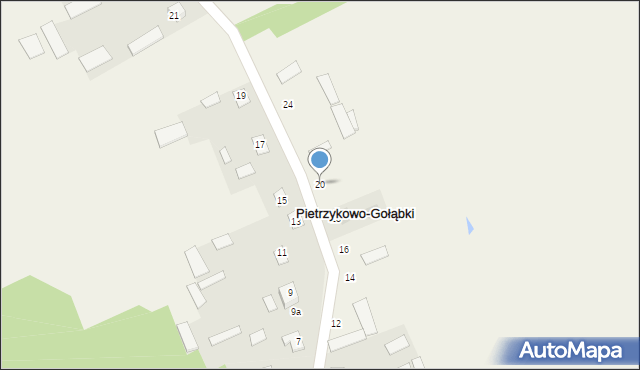 Pietrzykowo-Gołąbki, Pietrzykowo-Gołąbki, 20, mapa Pietrzykowo-Gołąbki