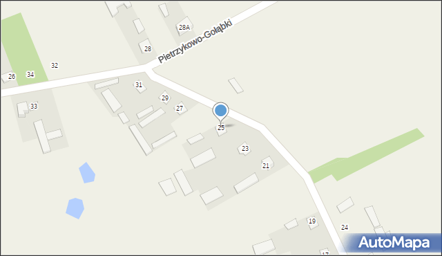 Pietrzykowo-Gołąbki, Pietrzykowo-Gołąbki, 25, mapa Pietrzykowo-Gołąbki