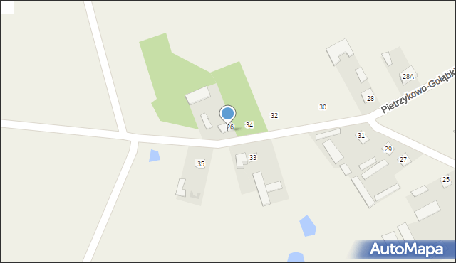 Pietrzykowo-Gołąbki, Pietrzykowo-Gołąbki, 36, mapa Pietrzykowo-Gołąbki