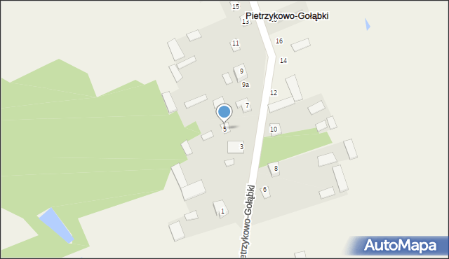 Pietrzykowo-Gołąbki, Pietrzykowo-Gołąbki, 5, mapa Pietrzykowo-Gołąbki